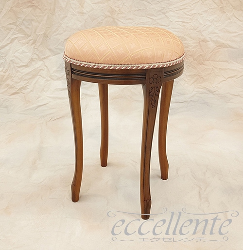 イタリア製 ラウンドスツール ウォールナット仕上げ｜Round stool Walnut Finish｜GP-60F3