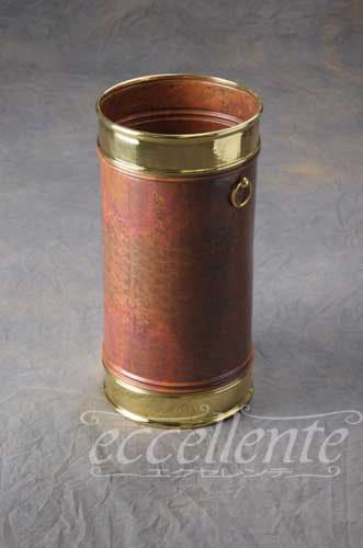 CR-8282CC イタリア製 傘立て 丸リング付　Copper Gold   <br>Umbrella stand with round ring / Copper Gold