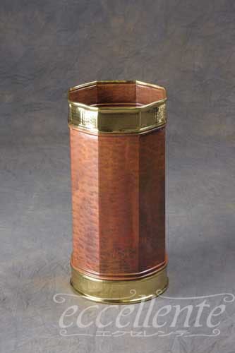 CR-8283CC イタリア製 傘立て 八角　Copper Gold   <br>Umbrella stand octagonal / Copper Gold