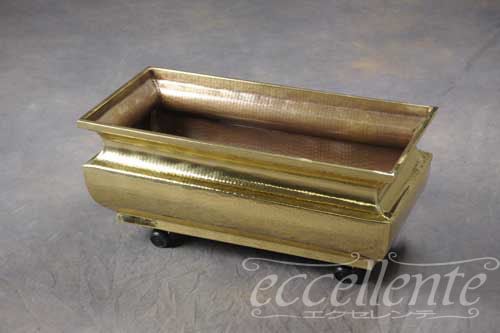 CR-835360BA イタリア製 プランター60 キャスター付　Brass Bright   <br>Planter 60 with casters / Brass Bright