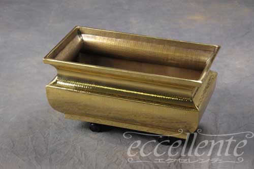 CR-835350BA イタリア製 プランター50 キャスター付　Brass Bright　 <br>Planter 50 with casters / Brass Bright