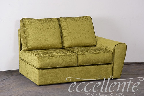 イタリア製 1アーム2シートソファR ダフィー グリーン  1Arm 2Seat sofa R Duffy/Green｜CS-DUFG2R