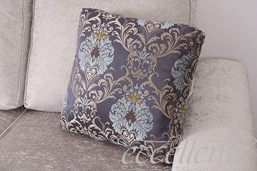 CS-SC139375 イタリア製 スクエア―クッション　L1393.75　ダマスク／シルバー   Square cushion L1399.75 Damask/Silver