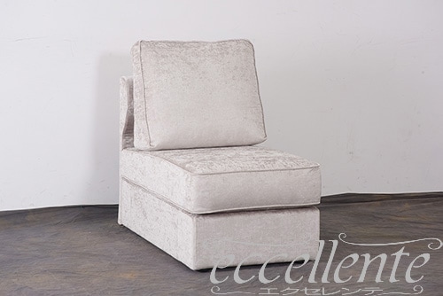 イタリア製 アームレスチェア ダフィー シルバー  Armless chair Duffy/Silver｜CS-DUFSAN