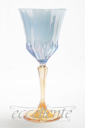 CA-107072BL イタリア製 ウォーターグラス　ブルー・アンバー<br> Water glass / Blue&Amber