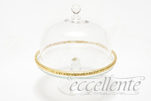 イタリア製 ケーキドーム (ケーキスタンドと蓋のセット) クリアー｜Cake dome / Clear｜CA-RAVEL10C