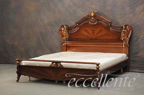 イタリア製 クイーンベッド Barocco (マットレスサイズW180)｜Queen bed Barocco｜PI-287SBAR