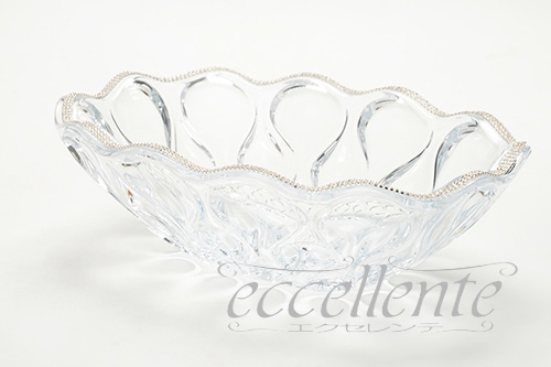 FA-046703SW イタリア製 ガラスプレート大 39／スワロフスキー