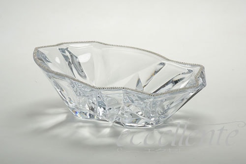 イタリア製 ガラスプレート大 変形 39／スワロフスキー｜FA-046703SW-D