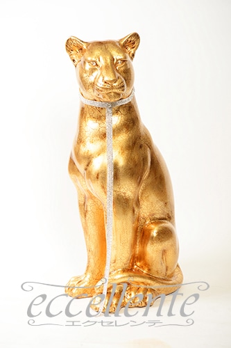 VO-71310CGBOA イタリア製 陶製置物 ヒョウ with leash