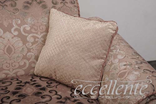 CS-SCS44V イタリア製 スクエアークッション　バイオレット／ダイヤ  Square cushion diamond-patterned/Violet