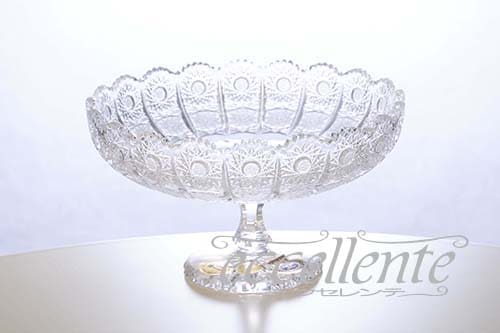 TB63040205 チェコ製 コンポートL　ボヘミアクリスタル　Bohemian Crystal Compote L