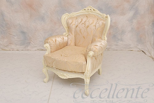 イタリア製 アームチェア モンテレアル アンティークホワイト｜MS-322/AWA