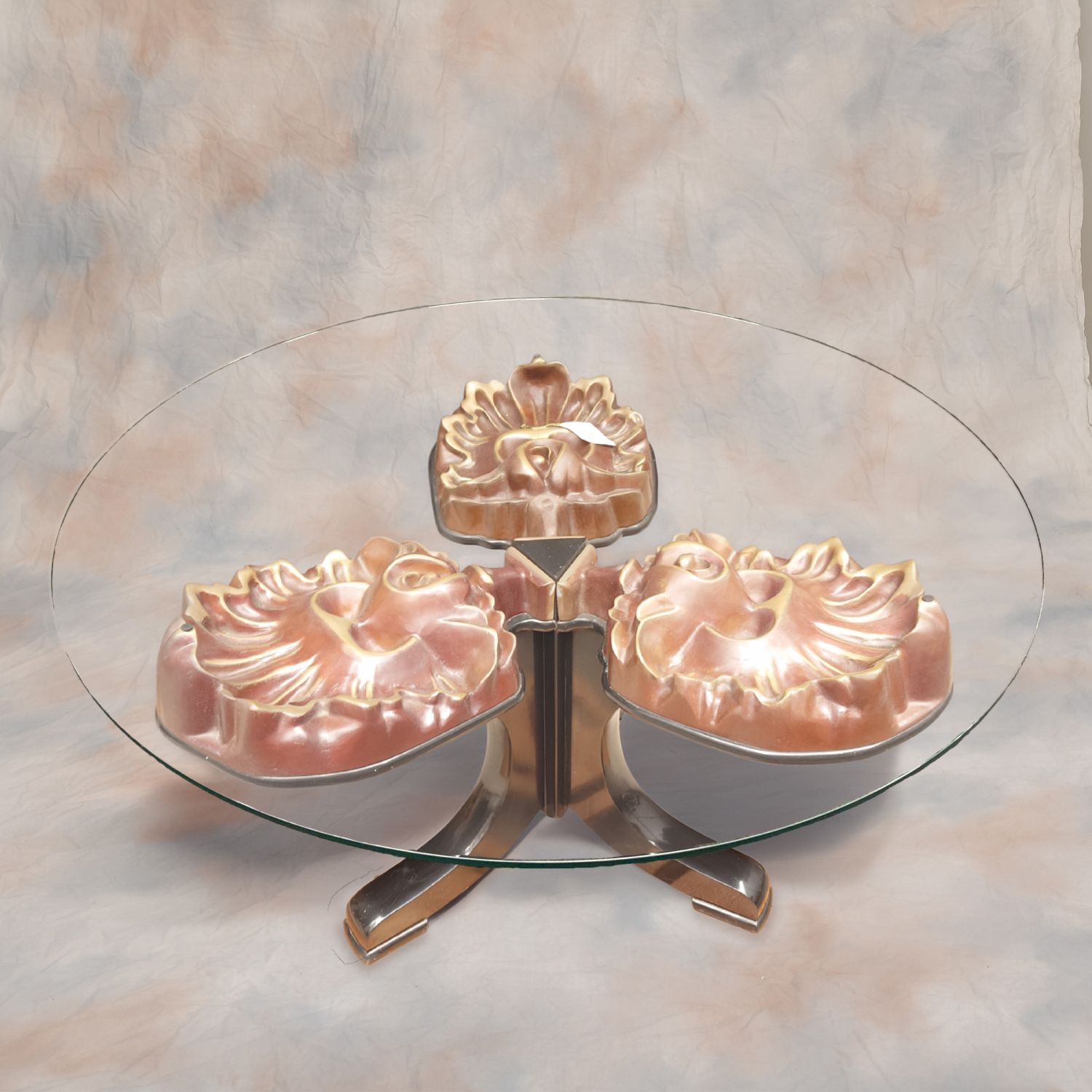 スペイン製 ブロンズテーブル 茶 Cloveresque｜Bronze Table Cloveresque - Brown｜DA-103-1