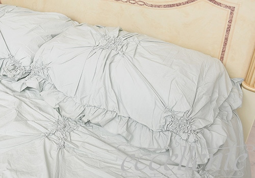 CH-P3465IM イタリア製 ピローケース フリル Imperiale Mint<br>Pillow case with ruffles / Imperiale Mint