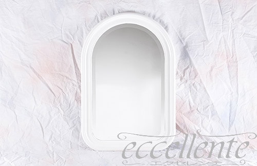 LA-030B イタリア製 ミラー アンティークホワイト　クラッカリー仕上げ   Mirror Antique White with crackery finish