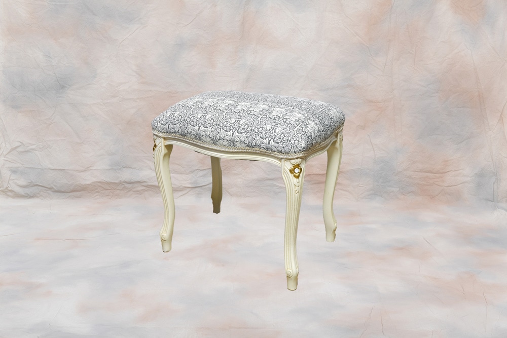 TS-10FW/WM/BR イタリア製スツール アンティークホワイト+ゴールド ベストオブモリス