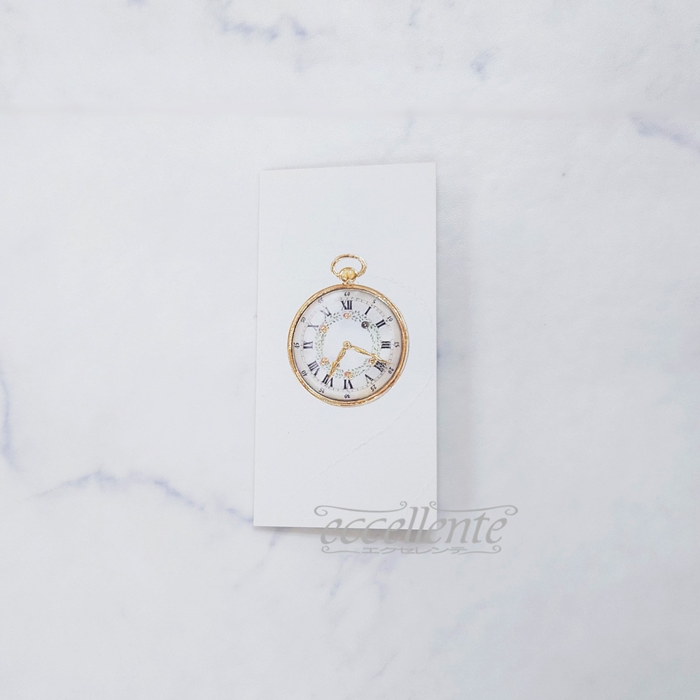 BB-41A263 イタリア製 ミニグリーティングカード 懐中時計  Mini greeting card Pocket watch 