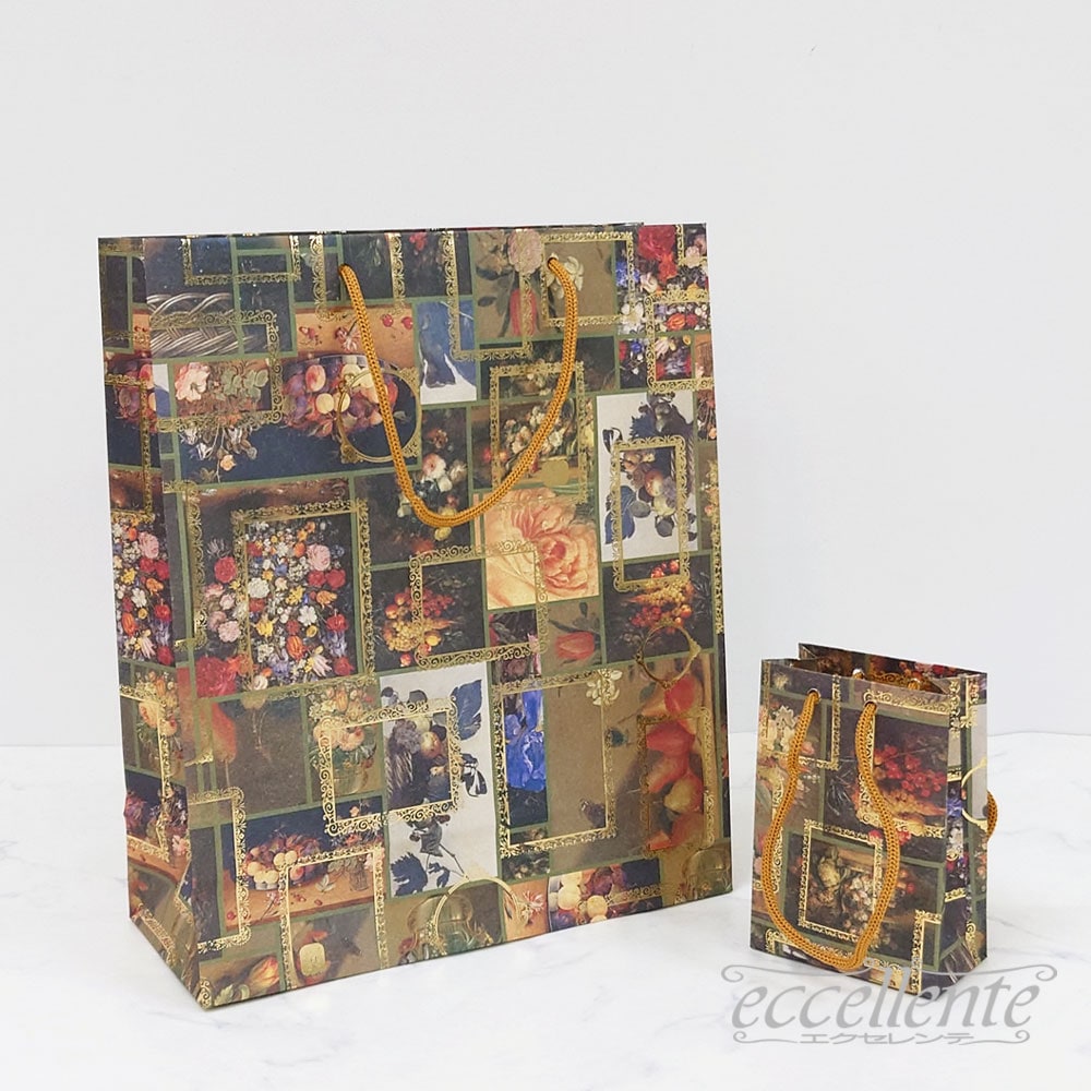 BB-515005 イタリア製 手提げ紙袋 Flowers S  Paper bag Flowers S