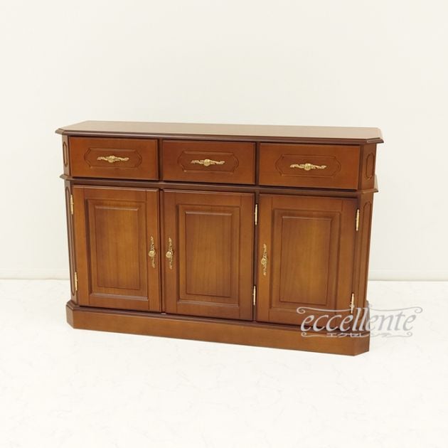 TV-5007NO イタリア製3ドアサイドボード 茶 3 door Sideboard Walnut color