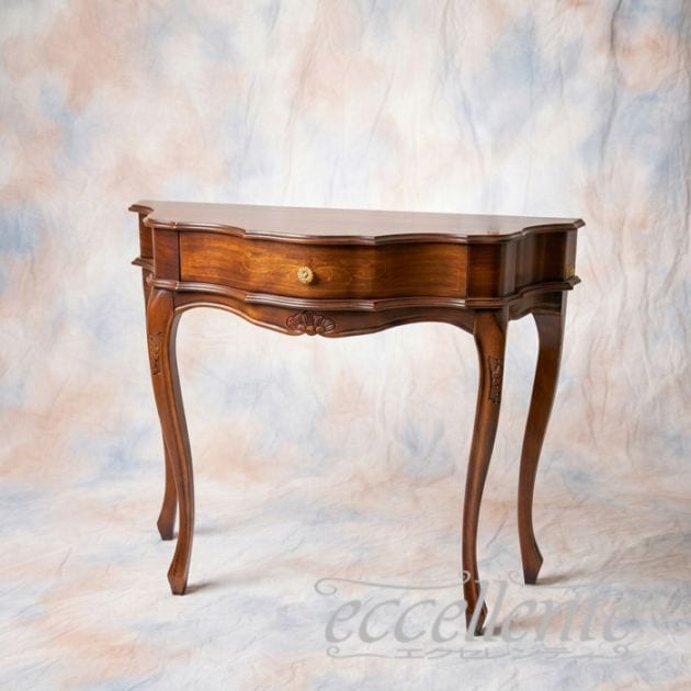 イタリア製 スモールコンソール 茶 Stile Borbonese｜Small Console Walnut Finish Stile Borbonese｜TV-BR050NO