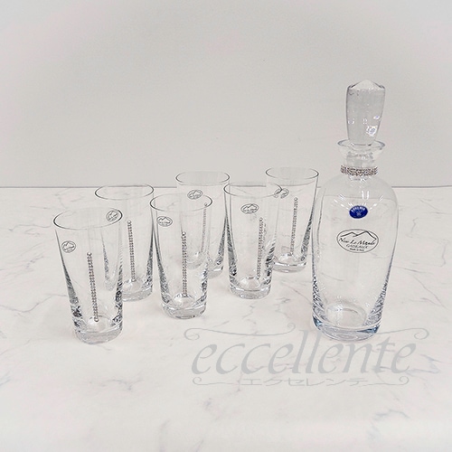 イタリア製 ボトル+タンブラー6個セット･SW｜FA-202021SW