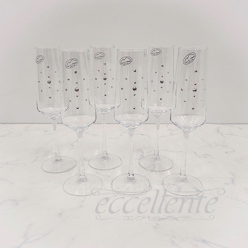 イタリア製 フルートグラス 6個セット･MU｜FA-14036MU