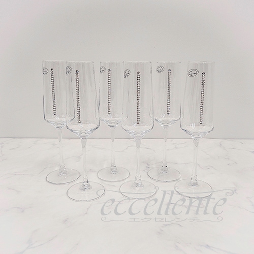 イタリア製 フルートグラス 6個セット･SW｜FA-14036SW