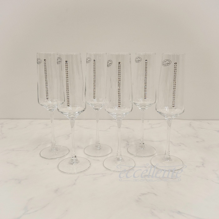 FA-14036SW イタリア製 フルートグラス 6個セット・SW