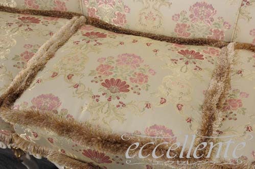 GP-275/3WAG イタリア製 3シートソファ グウェンダ アンティークホワイト+ゴールド【シートカバー単品】右/中央/左