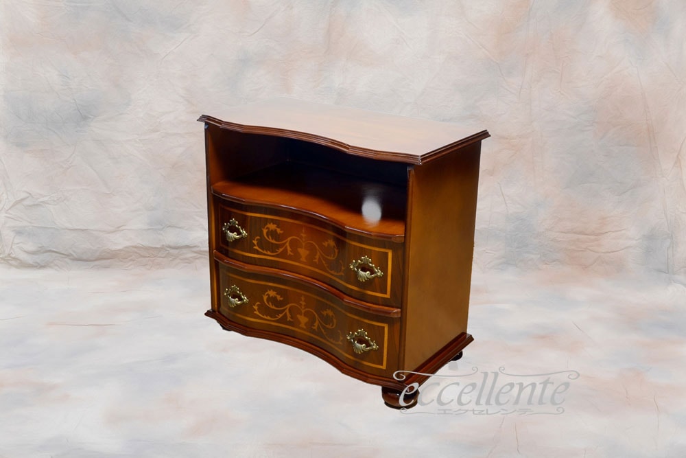 イタリア製2段オープンチェス 象嵌｜TS-055/SPA/BR | イタリア家具