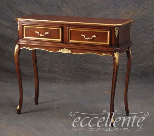 イタリア製 コンソール ウォールナット+ゴールド｜Console/Walnut finish with gold｜IE-5111NO