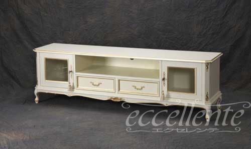 イタリア製 テレビボード 180 アイボリー+ゴールド｜TV Board 180/Ivory finish with gold｜IE-5156IV