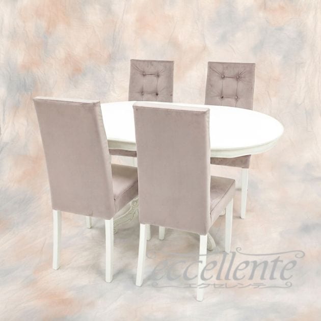 イタリア製 ダイニング5点セット 135 アイボリー DA｜Dining Set 135 Ivory DA｜MS910TLW-DASED01BI