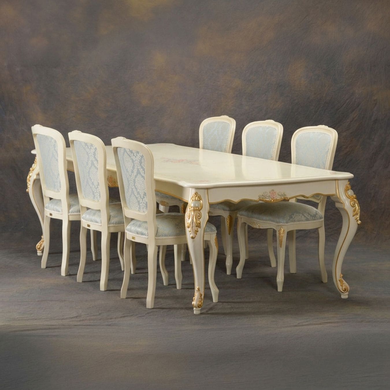 イタリア製 ダイニング7点セット Barocco RB｜Dining Table Barocco RB｜AG1022AE-GP16-17WAF3B