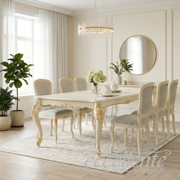 イタリア製 ダイニング7点セット Barocco RB｜Dining Table Barocco RB｜AG1022AE-GP16-17WAF3B-7