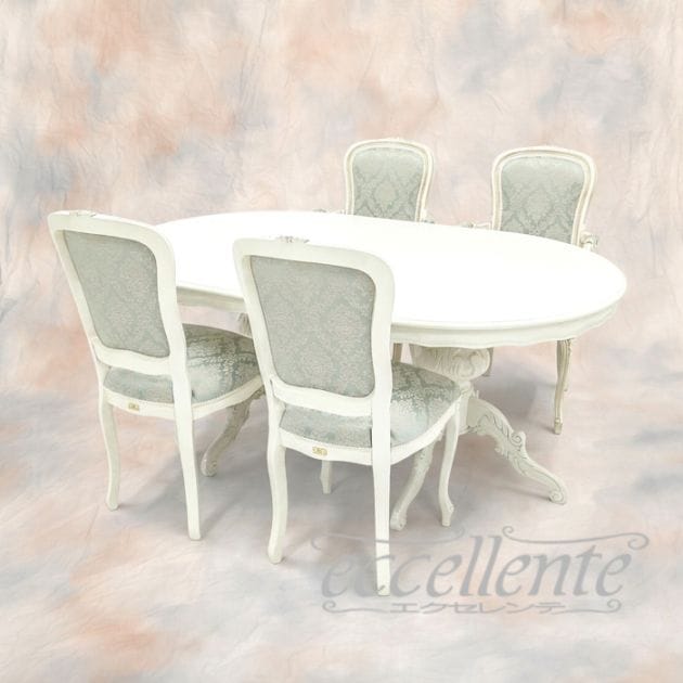 イタリア製 ダイニング5点セット 175 アイボリー RB｜ Dining Set 175 Ivory｜MS9039TW-GP16-17WAF3B