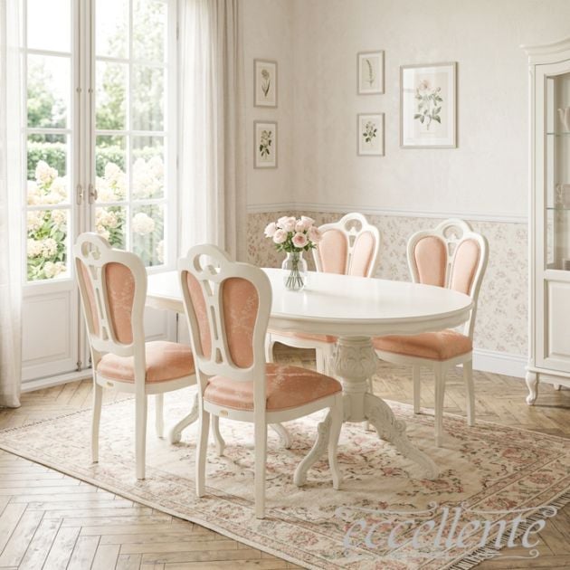 イタリア製 ダイニング5点セット 175 アイボリー MP｜ Dining Set 175 Ivory MP｜MS9039TW-GP18-19WF3M