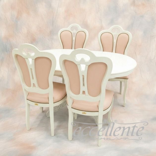 イタリア製 ダイニング5点セット 135 アイボリー LP｜Dining Set 135 Ivory LP｜MS910TLW-GP18-19WL7P