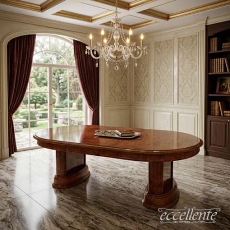 【Re-Select】イタリア製 センターテーブル ミレディ オーバル 130／ウォールナット Coffee Table Milady Oval 130/Walnut Finish｜RS-ML-TAV04NO