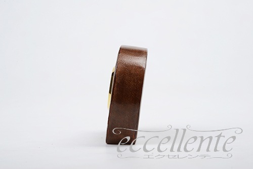 イタリア製 革製トラベルクロック スモールラウンド Habana｜Leather Travel Clock Small Round Habana｜VP-0475HB