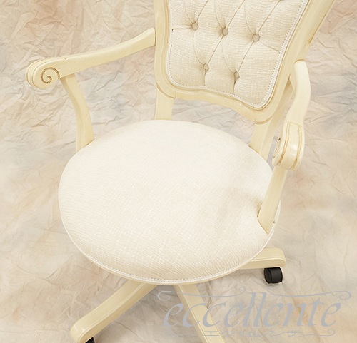 イタリア製 デスクチェア Matera Valetta Ivory AW｜Desk chair Matera Valetta - Ivory, AW｜MS-11RWAVLI