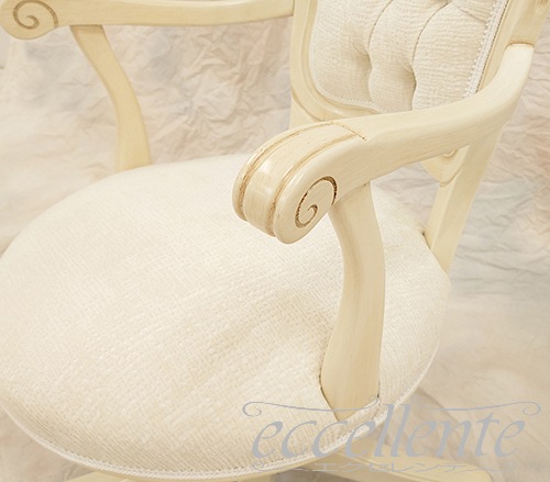 イタリア製 デスクチェア Matera Valetta Ivory AW｜Desk chair Matera Valetta - Ivory, AW｜MS-11RWAVLI