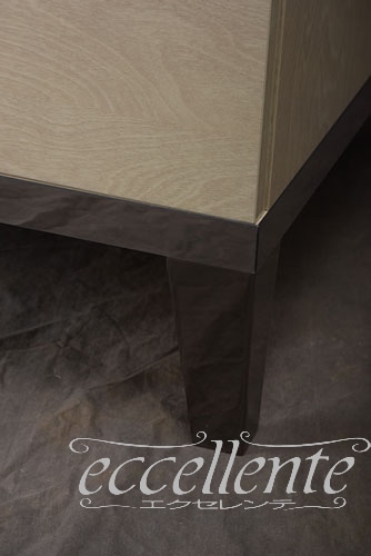 AB-BF201AV イタリア製 2ドアサイドボード アンブラ LED照明/ベージュ・ブラック<br>2door sideboard Ambra with LED light