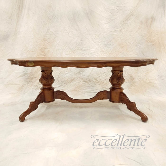 イタリア製 センターテーブル 茶｜Coffee Table - Walnut Finish｜TV-17919TRST
