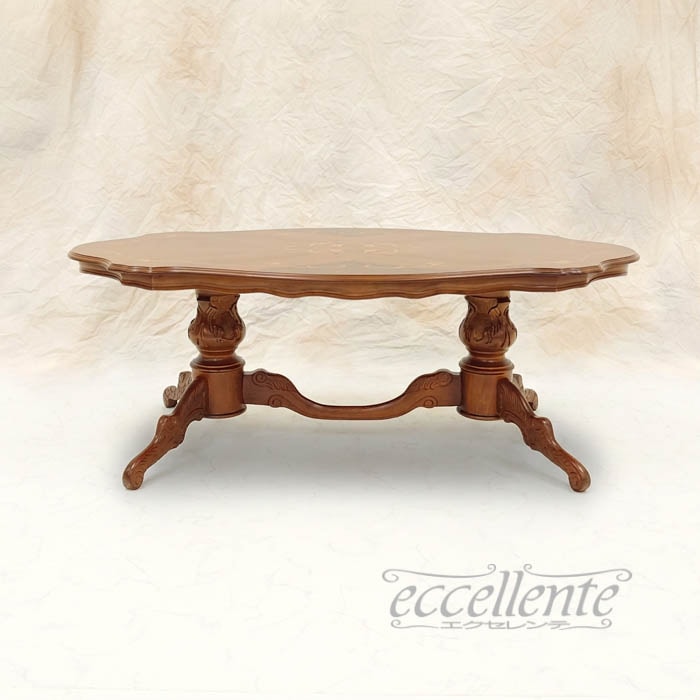 イタリア製 センターテーブル 茶｜Coffee Table - Walnut Finish｜TV-17919TRST