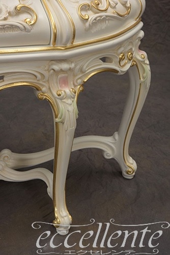 【シリック/Silik】SI-0507 イタリア製 1ドアグラスキャビネット アイボリー/ハンドペインティング