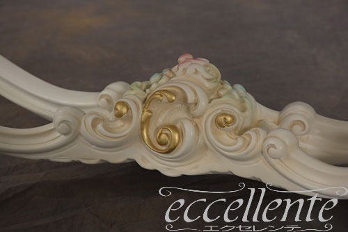 【シリック/Silik】SI-0507 イタリア製 1ドアグラスキャビネット アイボリー/ハンドペインティング