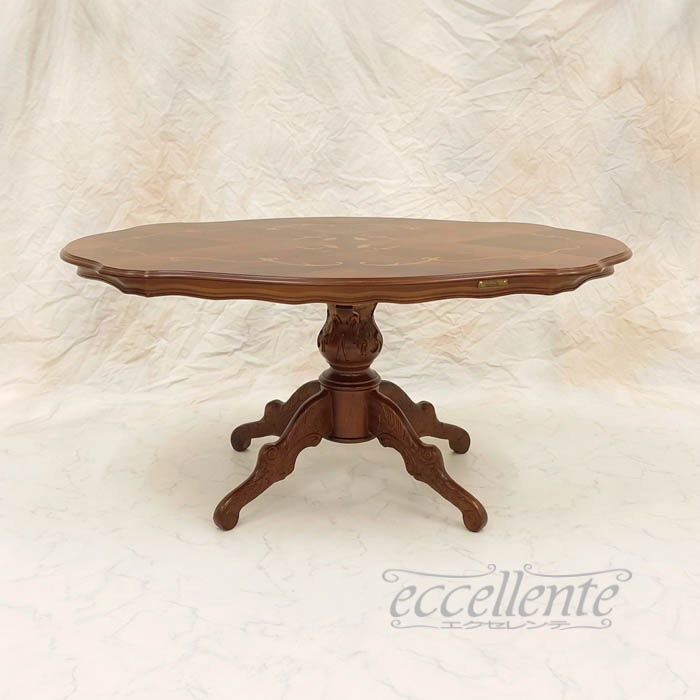 イタリア製 センターテーブル 茶｜Coffee Table - Walnut Finish｜TV-17920TIST