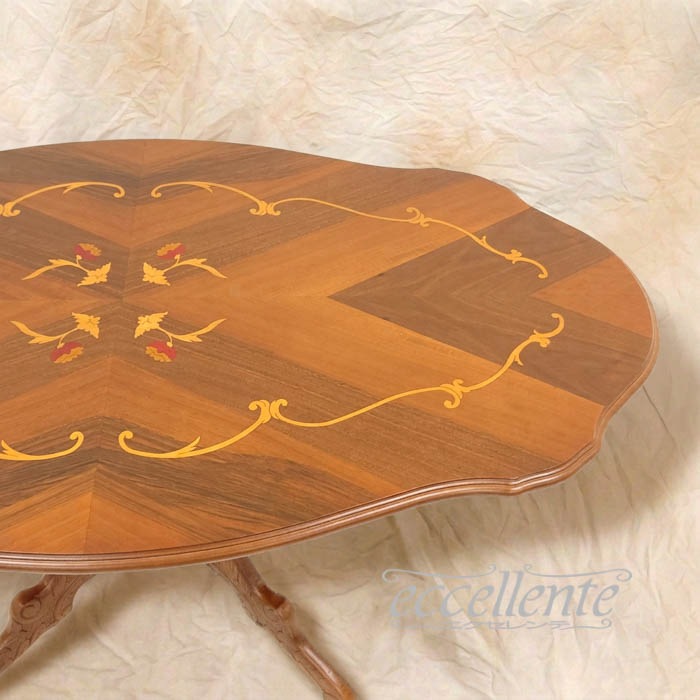 イタリア製 センターテーブル 茶｜Coffee Table - Walnut Finish｜TV-17920TIST